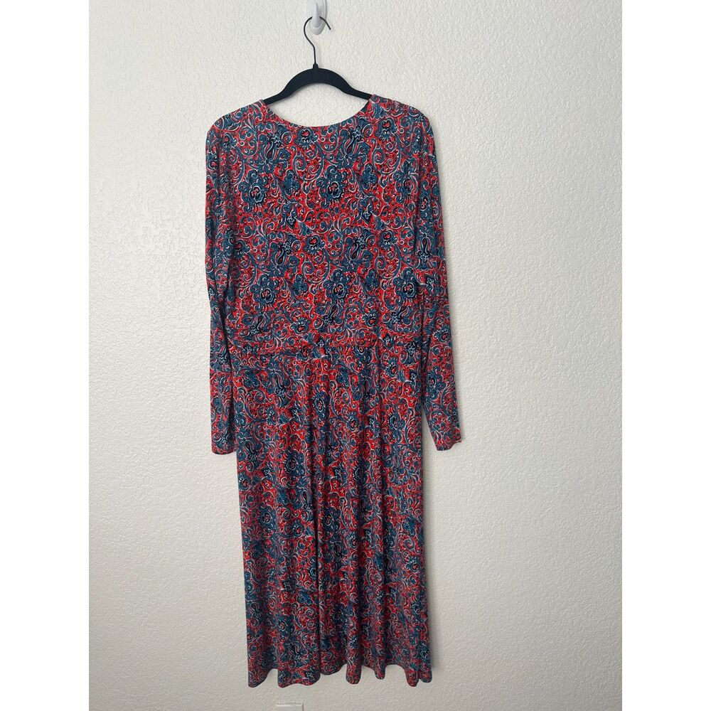 NWT Boden Elodie Empire Midi Dress in Fiesta Orange Size US 16-18R - Picture 6 of 8